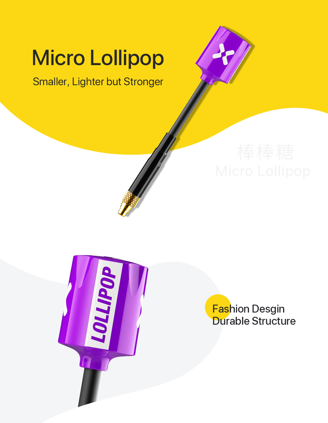 �˾���ũ PA1148_MMCX [Foxeer] ����ũ�� �Ѹ��� ���׳� 5.8G Micro Lollipop 2.5dBi (RHCP, MMCX) 1