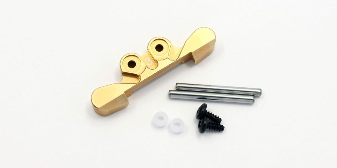�˾���ũ KYMBW025G-3 [KYOSHO] Aluminum Rear Sus Mount (3-deg/Gold) 1