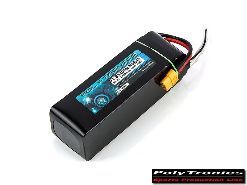 ¾Ë¾¾¹ðÅ© PT-3400NS-UF45_6 PT-B3400-NSR45 (22.2V, 6S1P, 45C+/JST-XT) ¸®Æ¬Æú¸®¸Ó ¹èÅ͸® - XT60 2