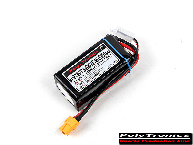 ¾Ë¾¾¹ðÅ© PT_1300_ECO60_4S70 PT-B1300N-ECO60 (14.8V, 4S1P, 60C+/JST-XT) ¸®Æ¬Æú¸®¸Ó ¹èÅ͸® - XT60 2