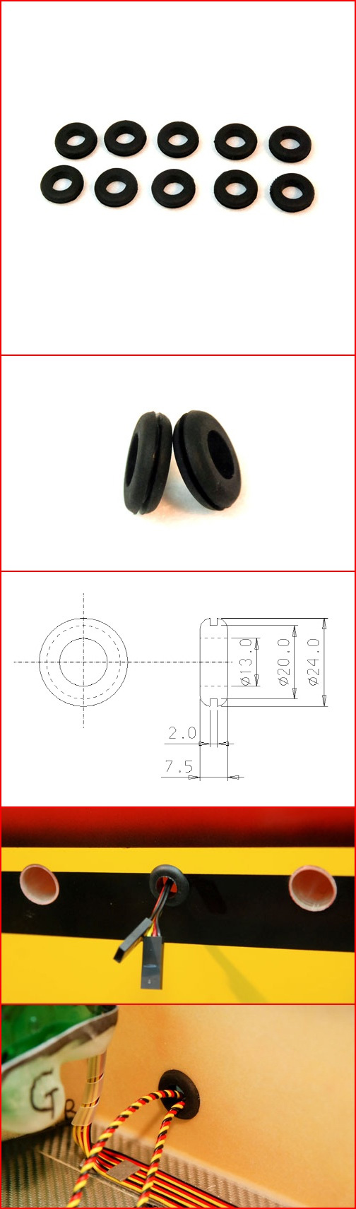 �˾���ũ P00000UT [Secraft] Rubber bushing 20mm(10) 1