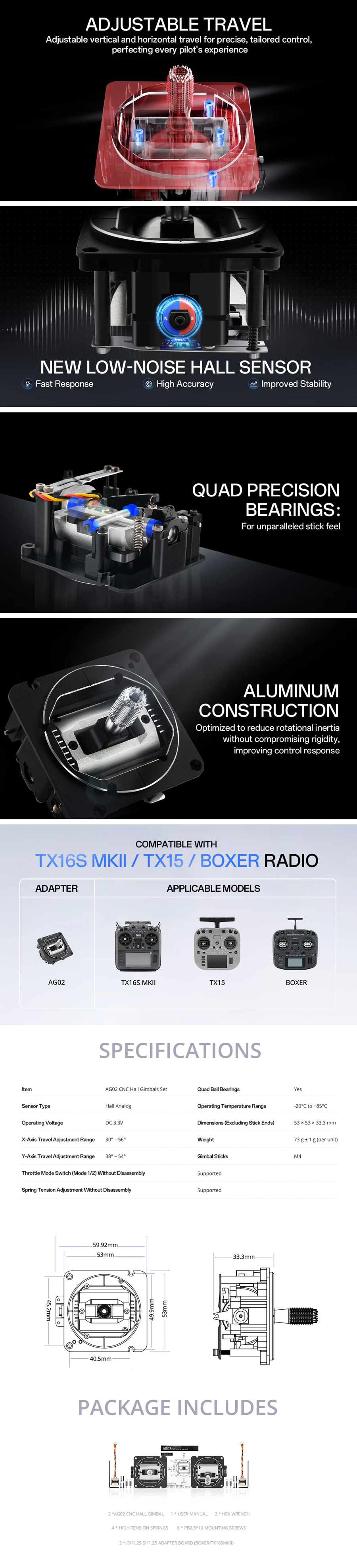 �˾���ũ  ���������� AG02 CNC Hall Gimbal set (��, �� ��Ʈ) 2