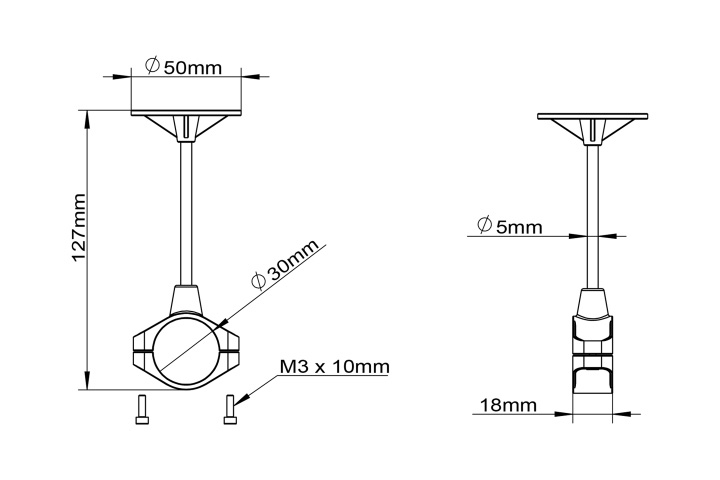 �˾���ũ TL1812 [TR] GPS Arm Mount (30mm Clamp-On) 3