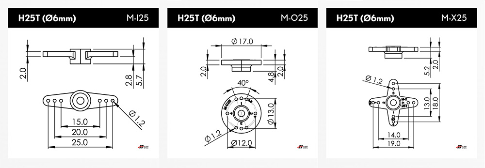 �˾���ũ 55742 [Hitec] MICRO HORN SET (H25T, ����ũ�� ����ȥ / �����ؿ�) 1