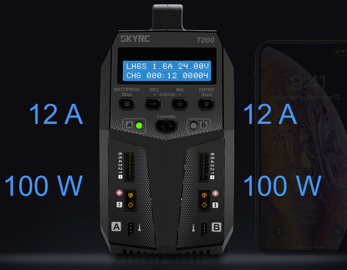 �˾���ũ SK-100155-02 [SKYRC] T200 ��� ������ ������ 200W 12A AC/DC �Է� - KC���� 12