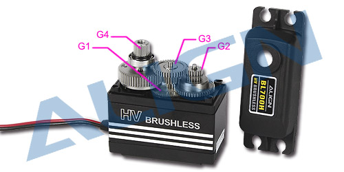 �˾���ũ HSP70001T [ALIGN] BL700H Servo Gear Set 2