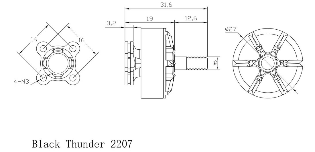 �˾���ũ  [X-NOVA] Black Thunder 2207-2100Kv (1pcs) [��ǰ��ũ����] 7