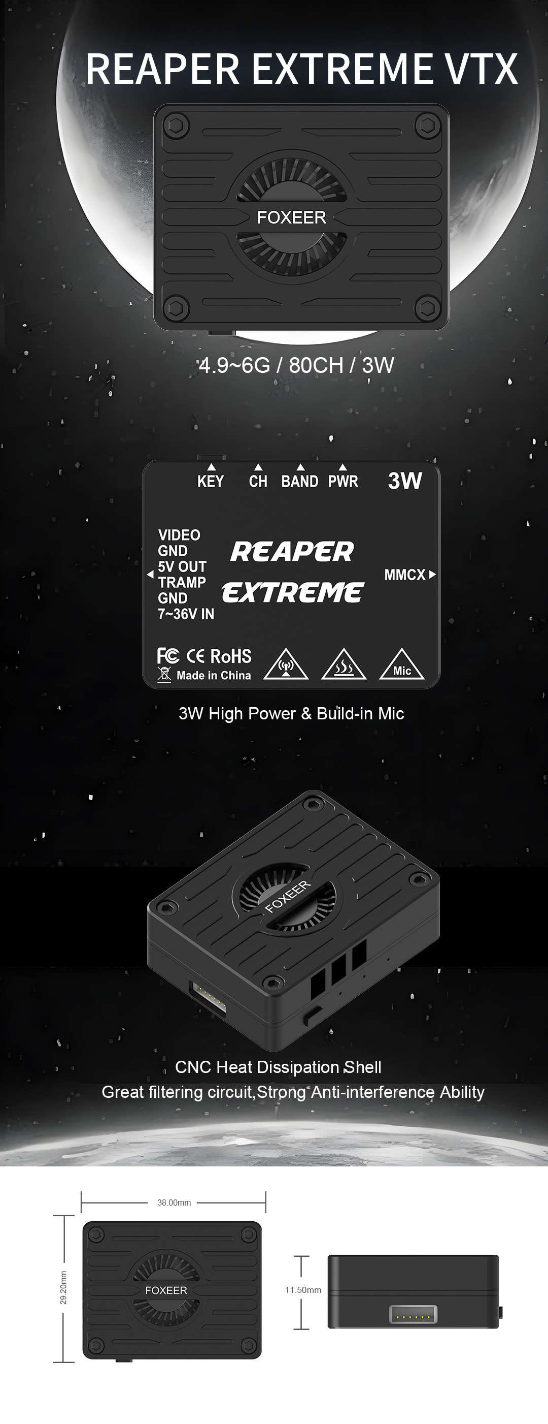 ¾Ë¾¾¹ðÅ© Æø½Ã¾î 4.9~6G Reaper Extreme ¿µ»ó¼Û½Åº¸µå (3W) 1