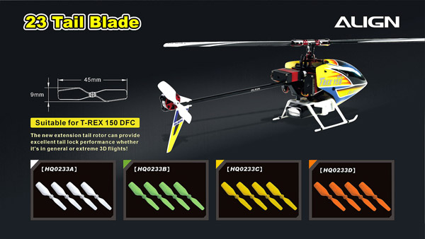 �˾���ũ HQ0233BT [ALIGN] T-Rex150X 23 Tail Blade - Green 1