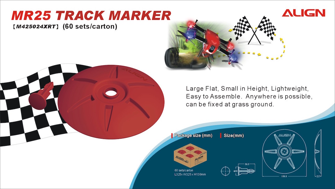 �˾���ũ M425024XRW [ALIGN] MR25 Ground Track Marker - RED(60 Set) 1