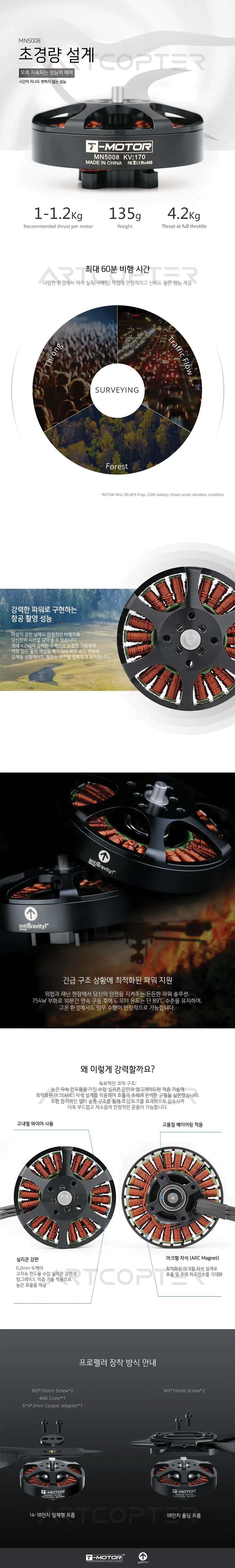 �˾���ũ  [T-MOTOR] Antigravity MN5008 340KV BL Motor ���� (�����Ǹ�) 2