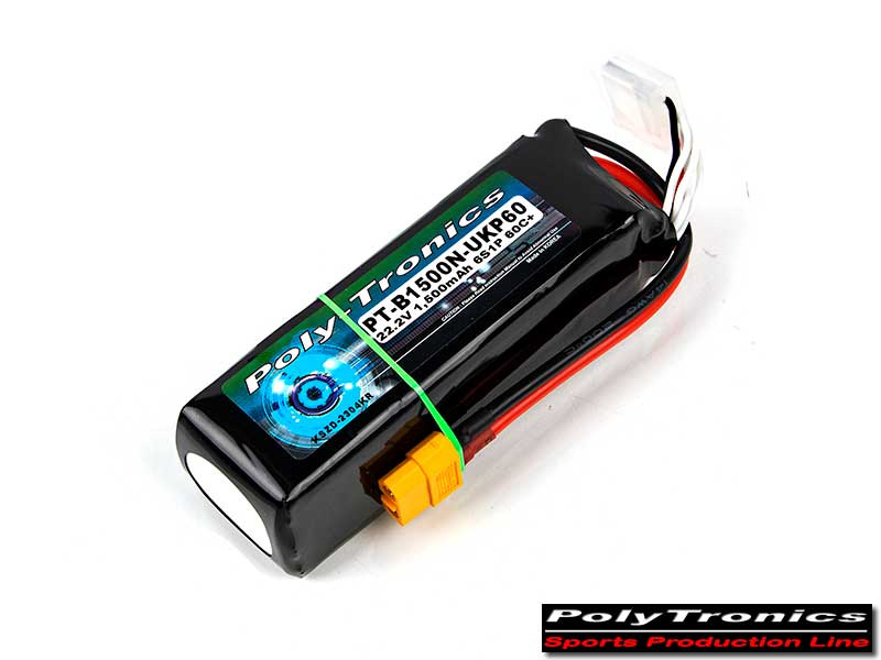 ¾Ë¾¾¹ðÅ© PT-B1500N-UKP60-6S PT-B1500N-UKP60 (22.2V, 6S1P, 60C+/JST-XT) - ¸®Æ¬Æú¸®¸Ó ¹èÅ͸® - XT60 2