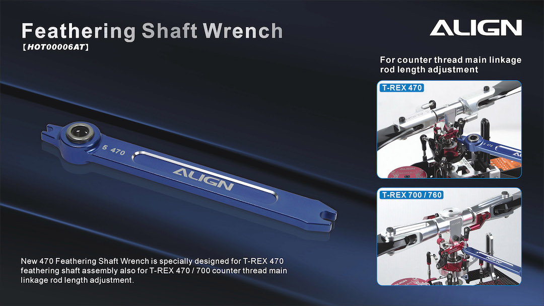 �˾���ũ HOT00006AT [ALIGN] Feathering Shaft Wrench(T-Rex470/700) 1