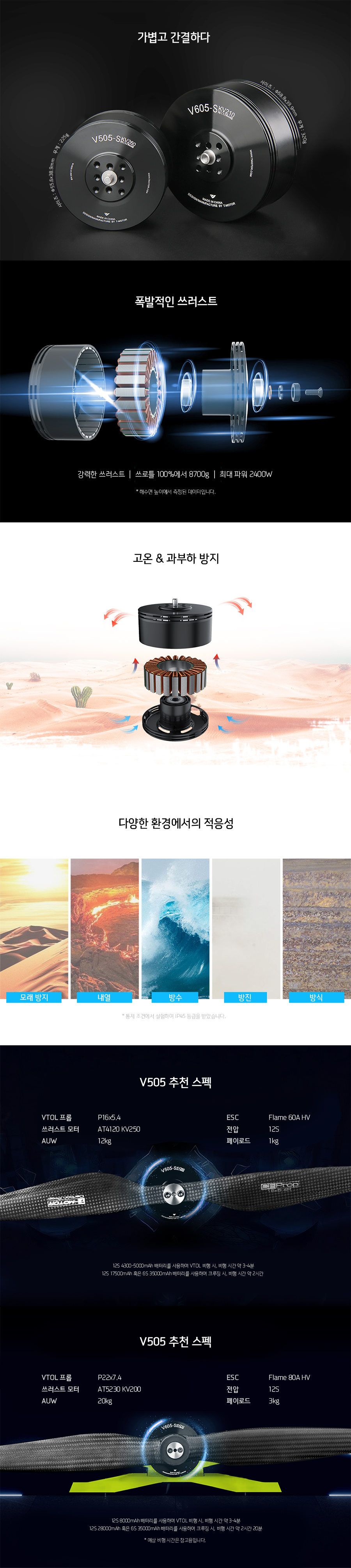 �˾���ũ P0000BGT [T-MOTOR] Ƽ���� V505 KV260 �귯������ ���� 2