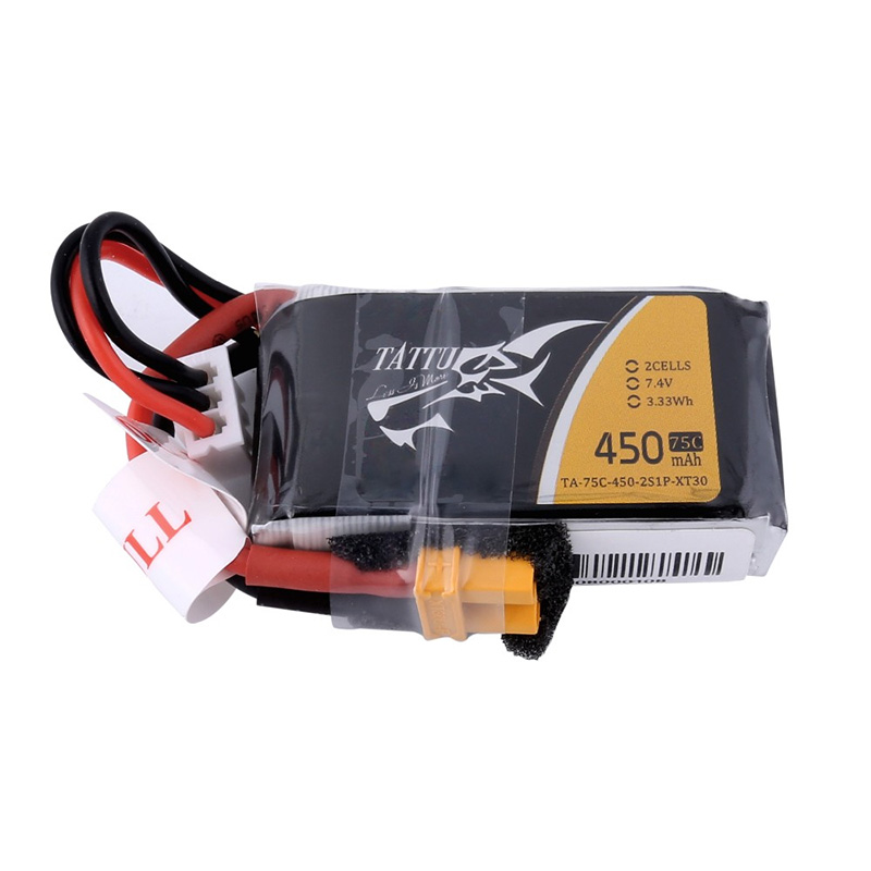 �˾���ũ  [TATTU] 7.4V 450mah 75C ��Ƭ������ ���͸� - XT30 1