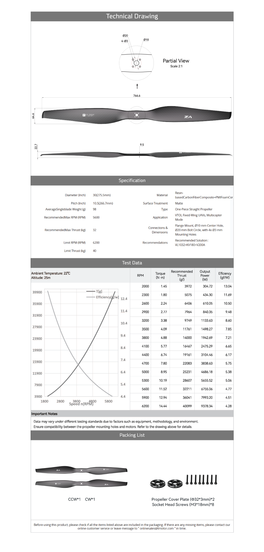 �˾���ũ  [T-MOTOR] VZ30x10.5 VTOL ���� �����緯 (�����Ǹ�) 4