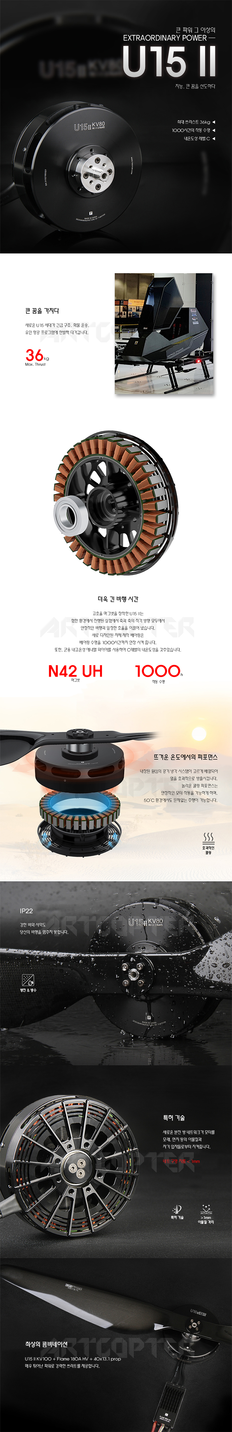 �˾���ũ  [T-MOTOR] Ƽ���� U15 II 100KV �귯������ ���� 1
