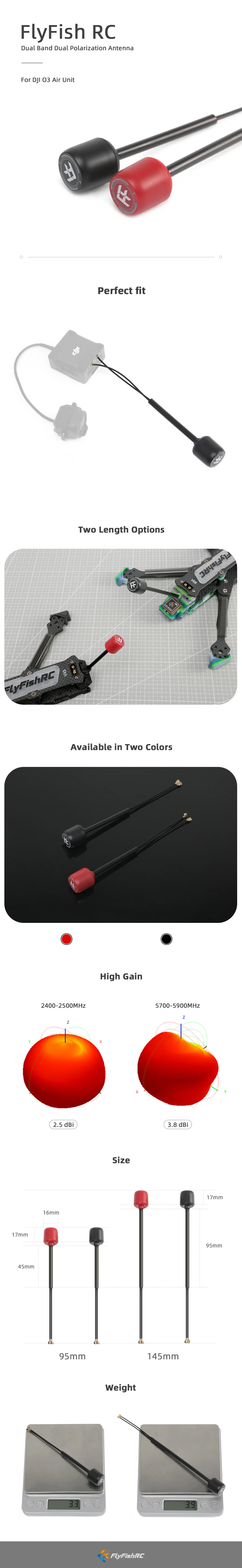 �˾���ũ  FlyFishRC 5.8Ghz/2.4Ghz ����� ���׳�(O3 ��������) - 95mm 1