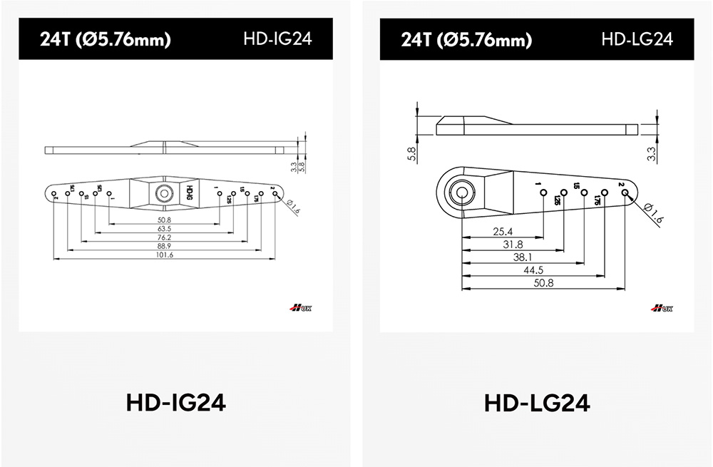 �˾���ũ 55726 [Hitec] GIANT HORN SET FOR REGULAR SERVO (24T, HD-IG/HD-LG, ���̾�Ʈ ����ȥ / �����ؿ�) 1