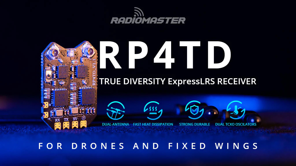 ¾Ë¾¾¹ðÅ© ¶óµð¿À¸¶½ºÅÍ RP4TD ELRS 2.4GHz ´ÙÀ̹ö½ÃƼ ¼ö½Å±â 2
