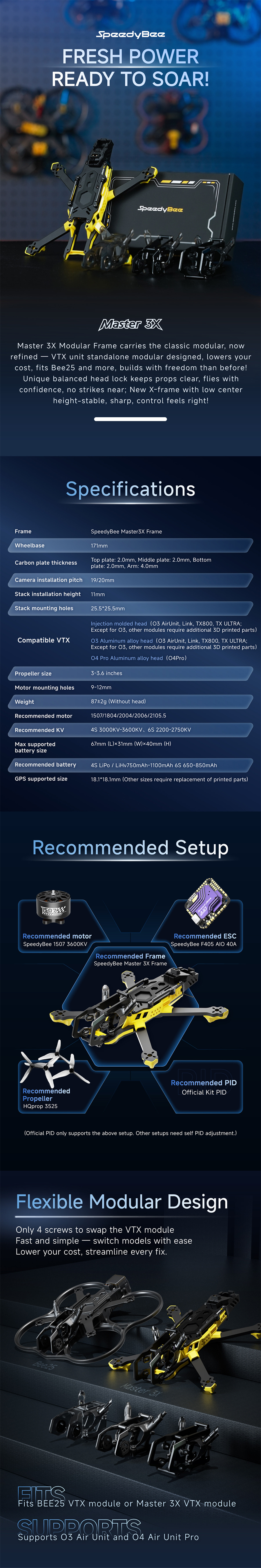 �˾���ũ  SpeedyBee Master3X ������ (O4 PRO, �˷�̴� ���) 1