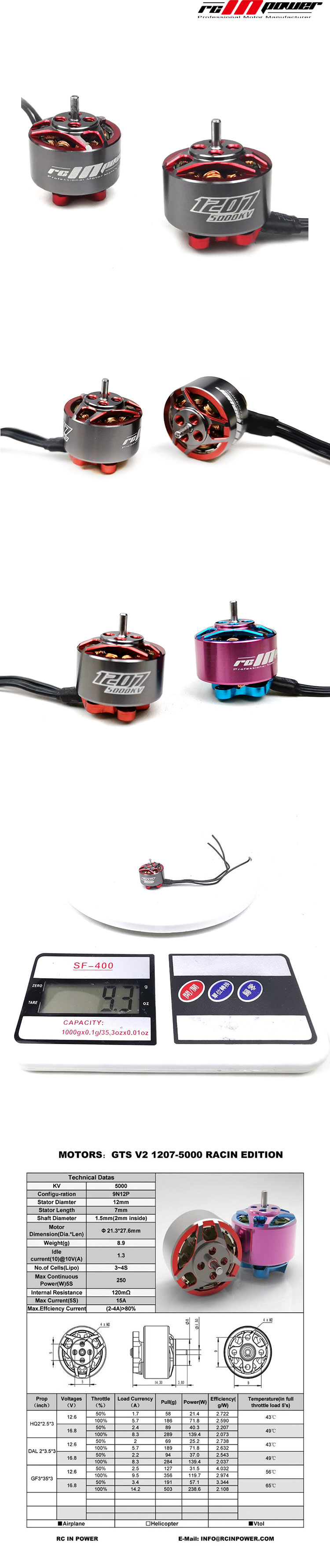 �˾���ũ  RCINPOWER GTS V2 1207 5000KV ���� (1pcs, �Ǹ�Ż) 1
