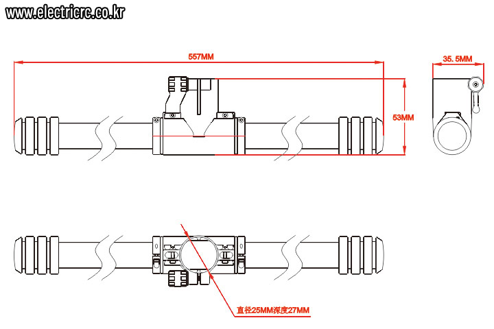 �˾���ũ TL96040 [TR] Quick Release Type ��25/��18 Landing Skid Set 3
