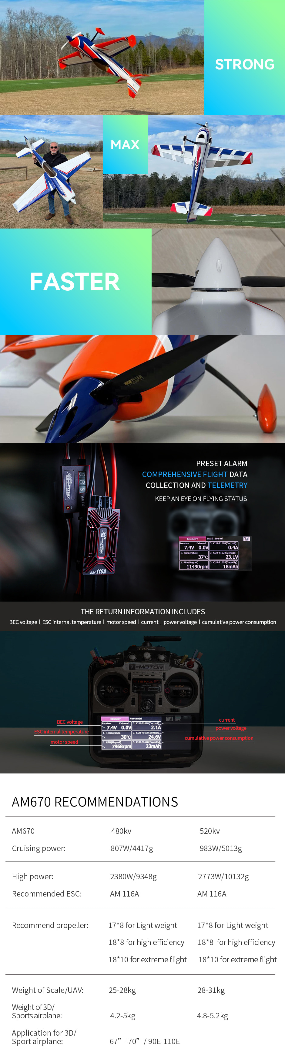 �˾���ũ  [T-MOTOR] AM670 3D Combo - ����, ���ӱ�, �����緯 ���� (�����Ǹ�) 2