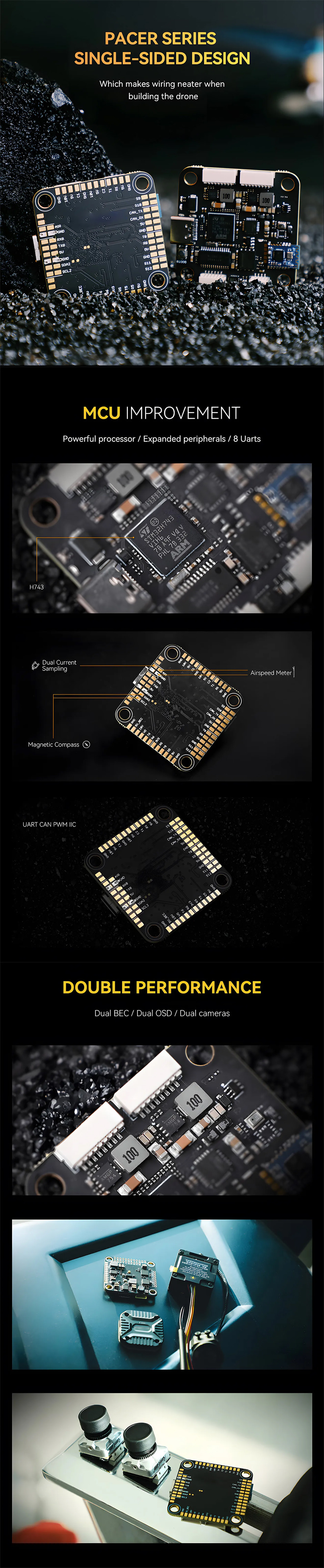 ¾Ë¾¾¹ðÅ© T-motor Pacer H743 ÇöóÀÌÆ® ÄÁÆ®·Ñ·¯ (MPU6000) 1