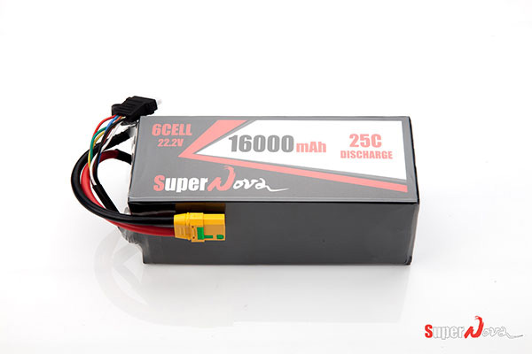 �˾���ũ SNV_16000_6S_25C [SuperNova] ���۳�� 22.2V 6S 16000mAh 25C ��Ƭ������ ���͸� - XT90 2