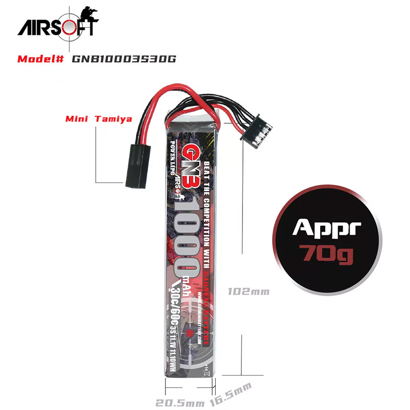 �˾���ũ GNB10003S30G [GNB] 11.1V 1000mAh 30C ��Ƭ������ ���͸� - �輱�� 9