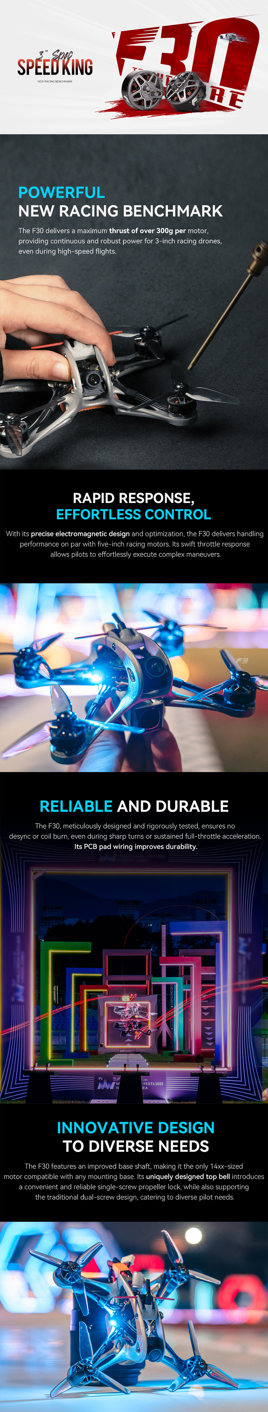 �˾���ũ  T-motor F30 3800KV 4�� �귯������ ���� (4pcs) 1