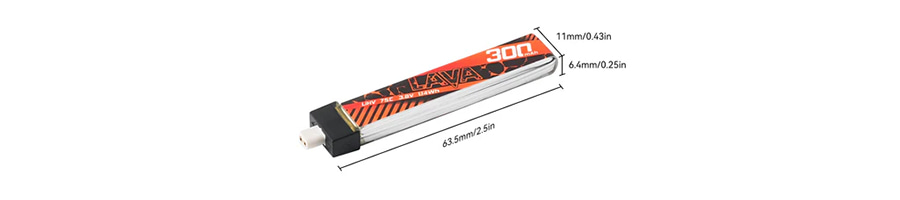 �˾���ũ  [BETAFPV] LAVA 1�� 3.8V 300mAh 75C LiHV ��Ƭ������ ���͸� (5��) 2