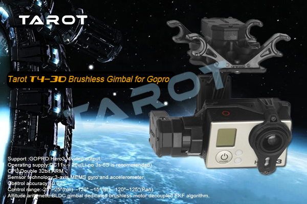 �˾���ũ TL3D02 [TAROT] T4-3D 3X �귯������ ���� (GoPro Hero3 �� 3+ �� Hero4�� / ��� ��ũ) 1