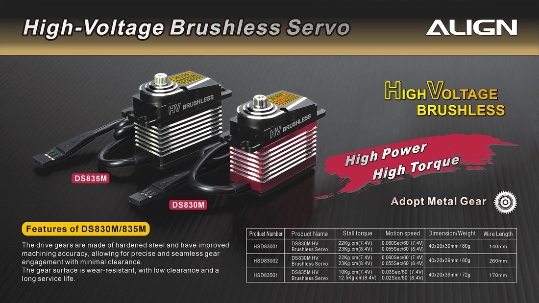 �˾���ũ HSD83501T [ALIGN] DS835M High Voltage Brushless Servo 1