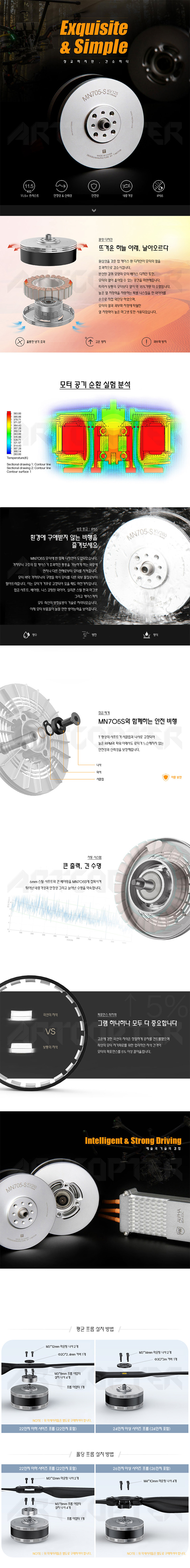 �˾���ũ  [T-MOTOR] Ƽ���� MN705S 125KV �귯������ ���� 2�� ��Ʈ 1
