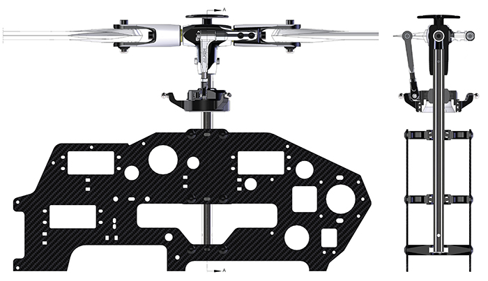 �˾���ũ H6NH002XXW [ALIGN] T-Rex600N DFC Main Shaft Set 3