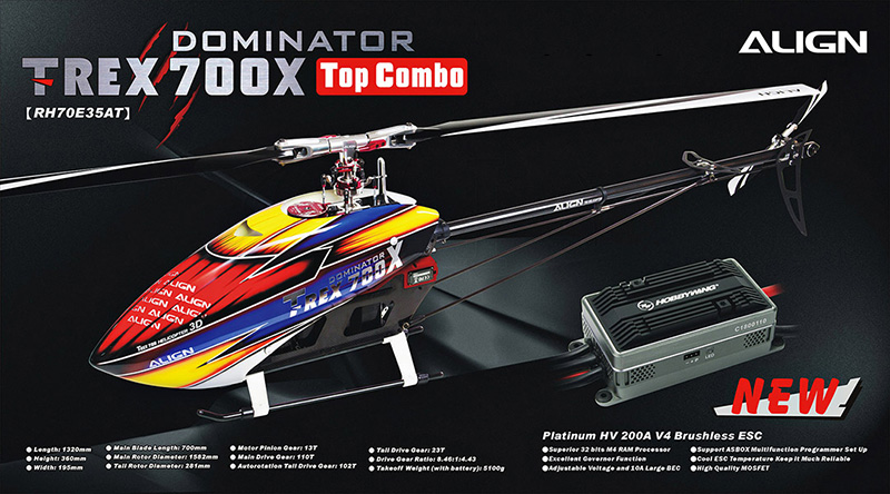 �˾���ũ RH70E35XW [ALIGN] T-Rex700X Dominator TOP Combo 1