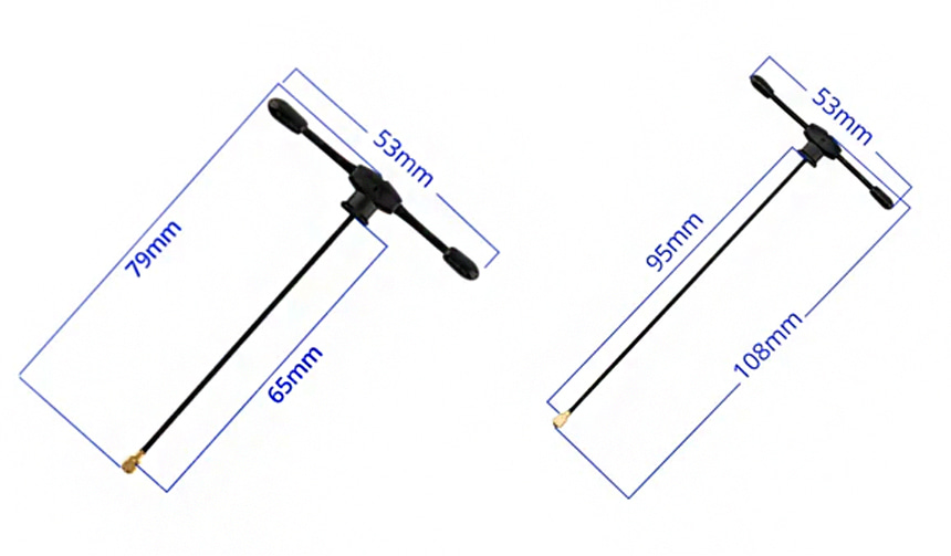 ¾Ë¾¾¹ðÅ© ¶óµð¿À¸¶½ºÅÍ ELRS ¼ö½Å±â¿ë T¾ÈÅ׳ª - 95mm 2