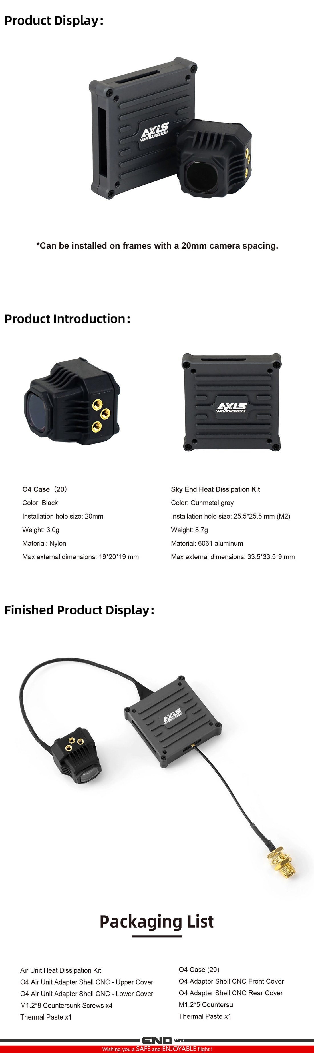 �˾���ũ  Axisflying ī�޶� ���̽� + �� ŰƮ (DJI O4 Lite��, 20mm) 1