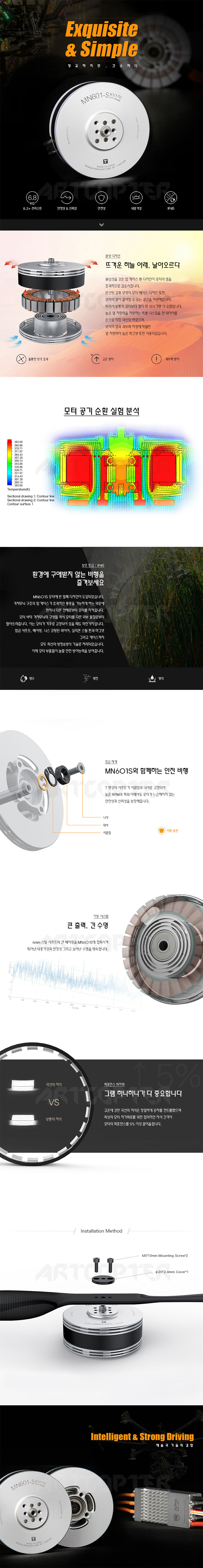 �˾���ũ  [T-MOTOR] Ƽ���� MN601S 170KV �귯������ ���� 2�� ��Ʈ 1
