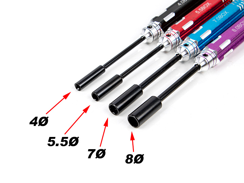 �˾���ũ SREA-325 [TR] Steel Socket Nut Wrench(4.0/5.5/7.0/8.0mm) Set - 4 Color 2