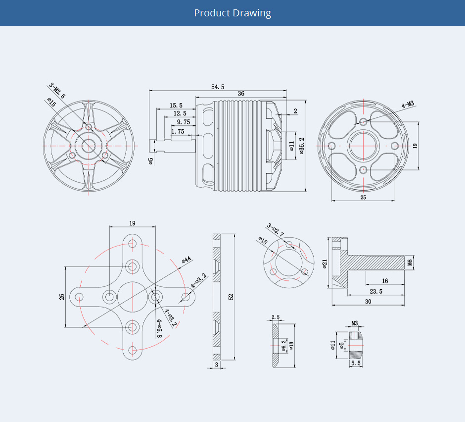 ¾Ë¾¾¹ðÅ© T-motor AS2814 900KV ºê·¯½¬¸®½º ¸ðÅÍ 4