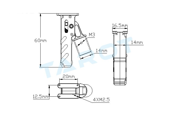 �˾���ũ TL65B45 [TR] 650~680 ��Ʈ��Ʈ Quad/Hexa Retractable Landing Strut Module(High Grade) 2