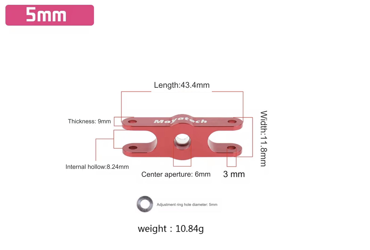 �˾���ũ MT-FC5-R [Mayatech] 5mm ���� ����Ʈ�� CNC ��Ż ���� Ŭ�� (��� 8mm) - ���� 1