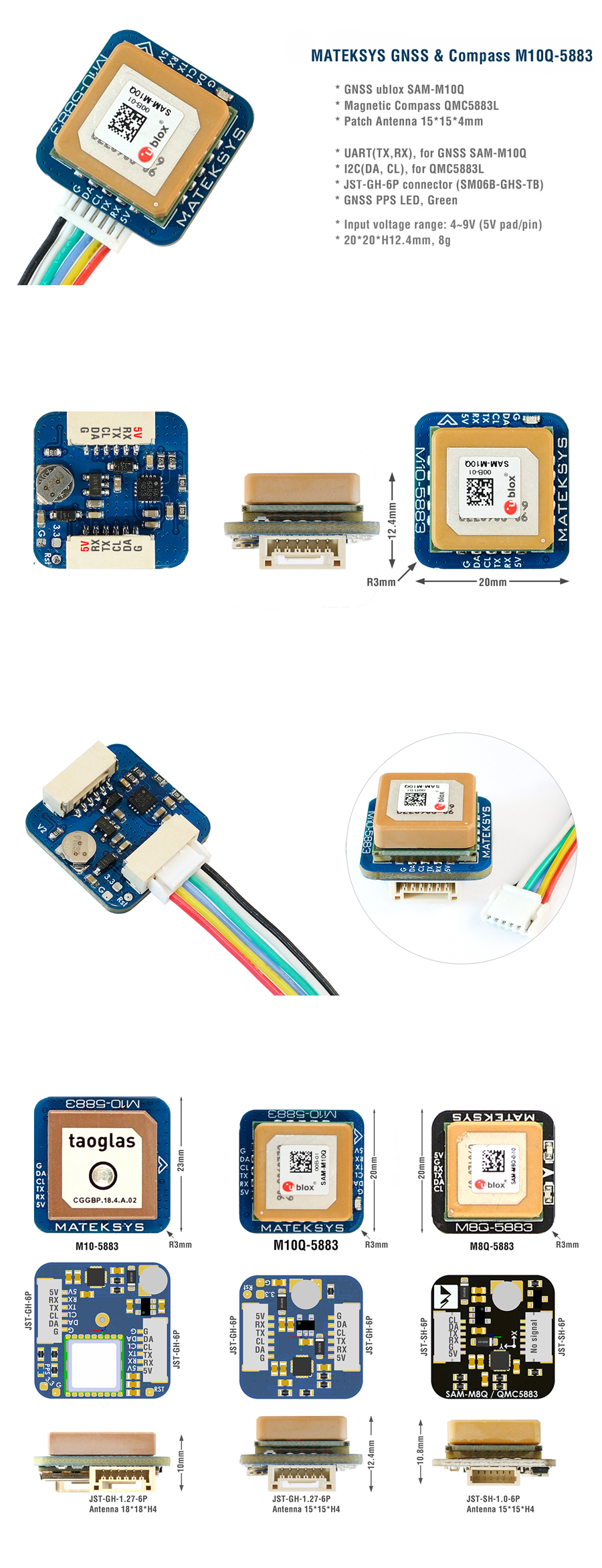 �˾���ũ  ���� GPS & COMPASS MODULE M10Q-5883 1