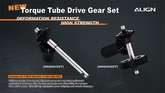 �˾���ũ H60G002AXW [ALIGN] T-Rex550/600E,EFL PRO M0.8 Torque Tube Front Drive Gear Set/34T 1