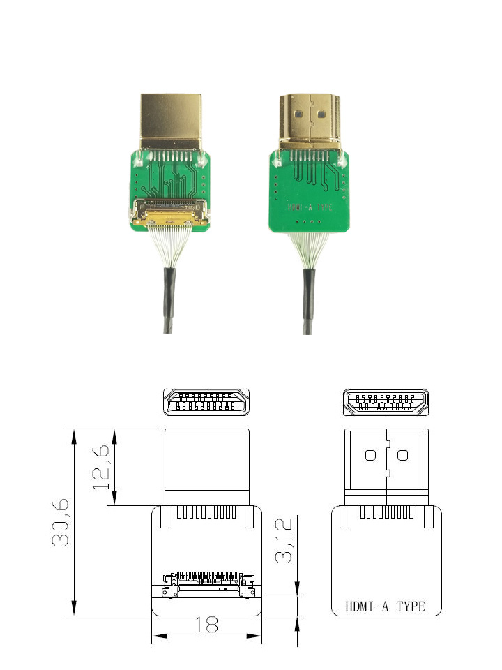 �˾���ũ TL10A11-02 [TR] HDMI ��ȭ�� ���� ���̺� (DIY / ���� / 500mm) 7