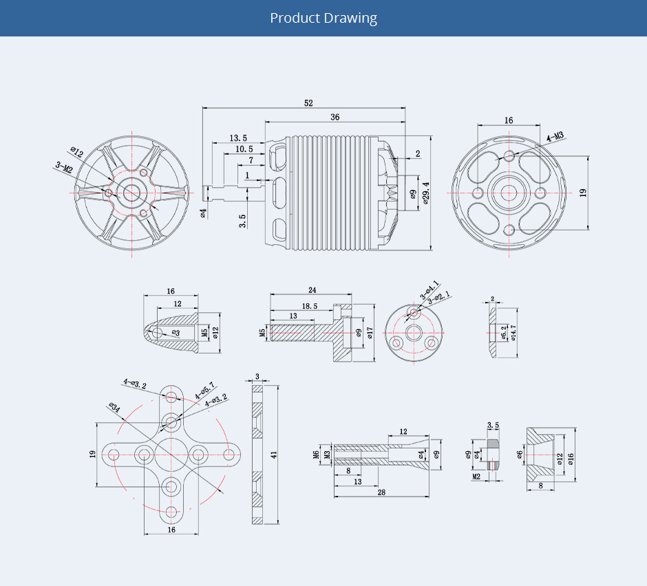 ¾Ë¾¾¹ðÅ© T-motor AS2317 1250KV ºê·¯½¬¸®½º ¸ðÅÍ 4