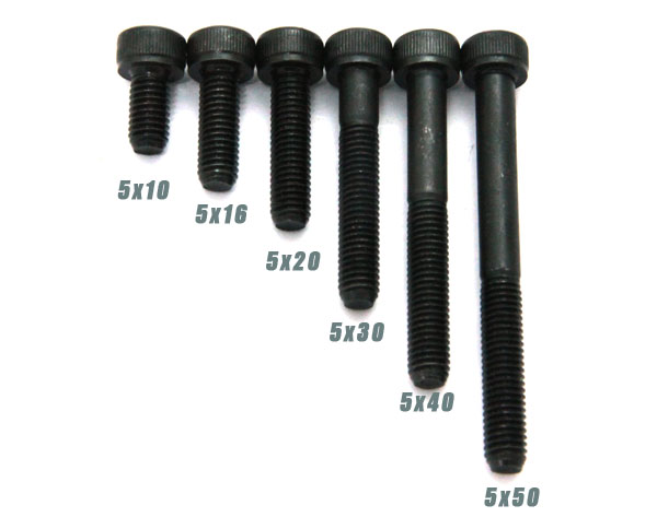 ¾Ë¾¾¹ðÅ© 1265439025 M5 x 40mm Hex Wrench Bolt (4pcs) 1